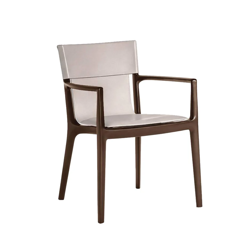Leather Dining Chair ISADORA by Roberto Lazzeroni for Poltrona Frau