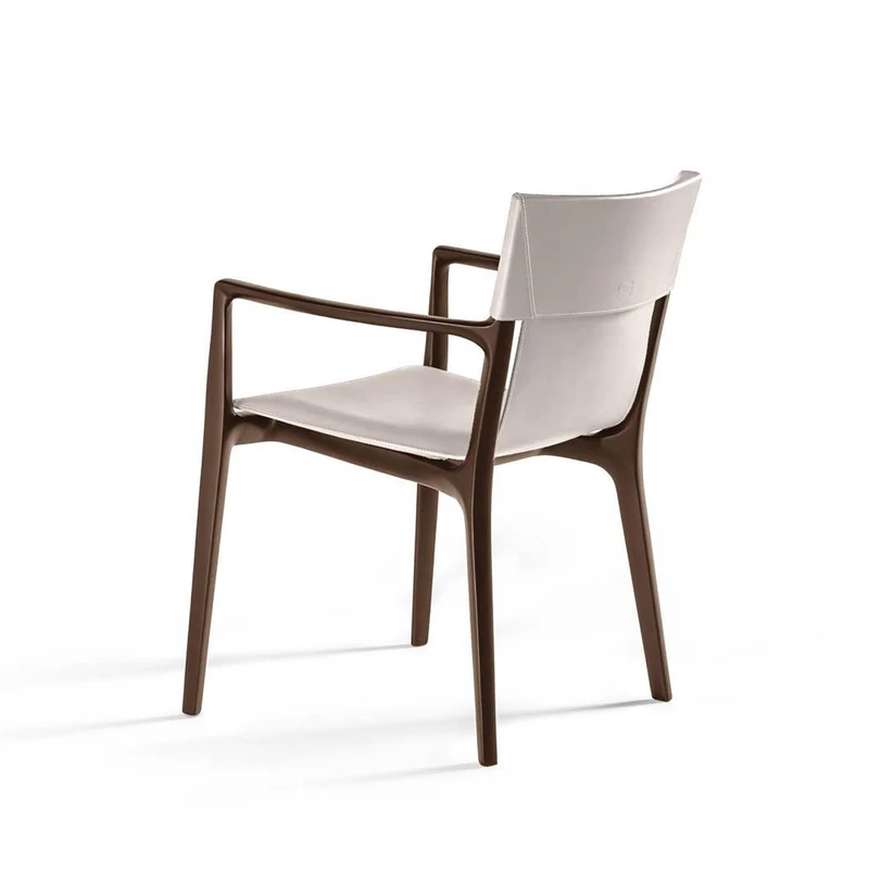Leather Dining Chair ISADORA by Roberto Lazzeroni for Poltrona Frau