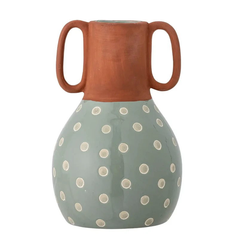 Vaas aardewerk groen Hercule 20cm