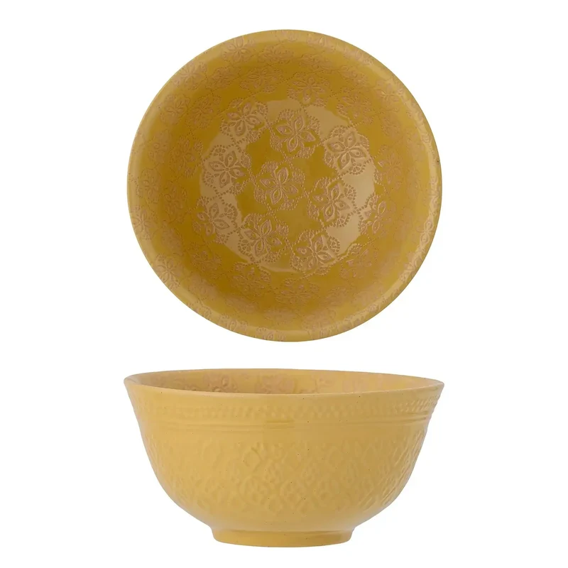 Schaal aardewerk geel Marsala 15cm