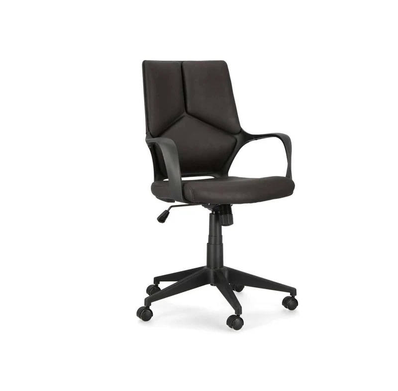 Poltrona ufficio ILLY NERO in ecopelle