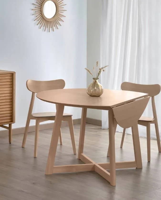 Tavolo allungabile rotondo MARY 70 (120) x 75 cm finitura rovere