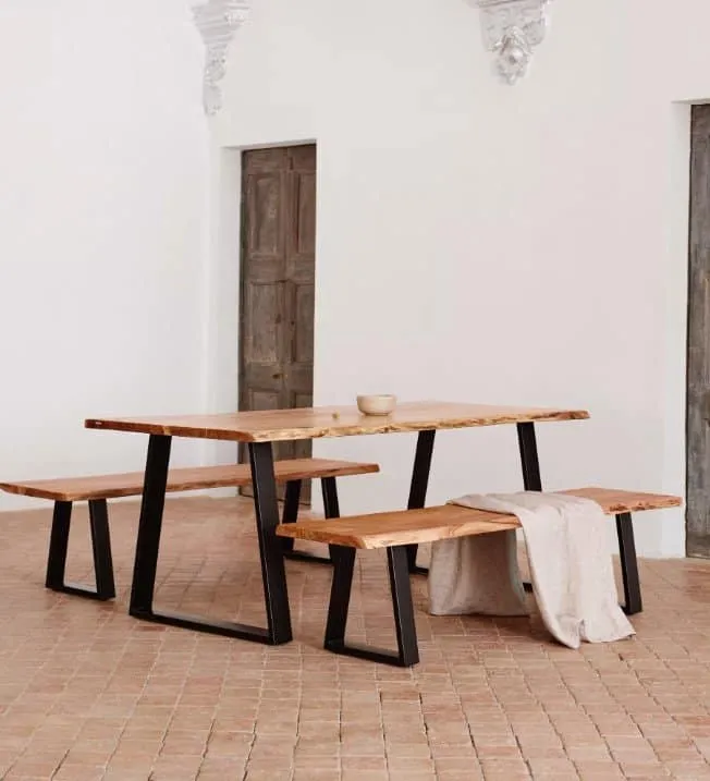 Tavolo ALARA 200x90cm in legno massello di acacia