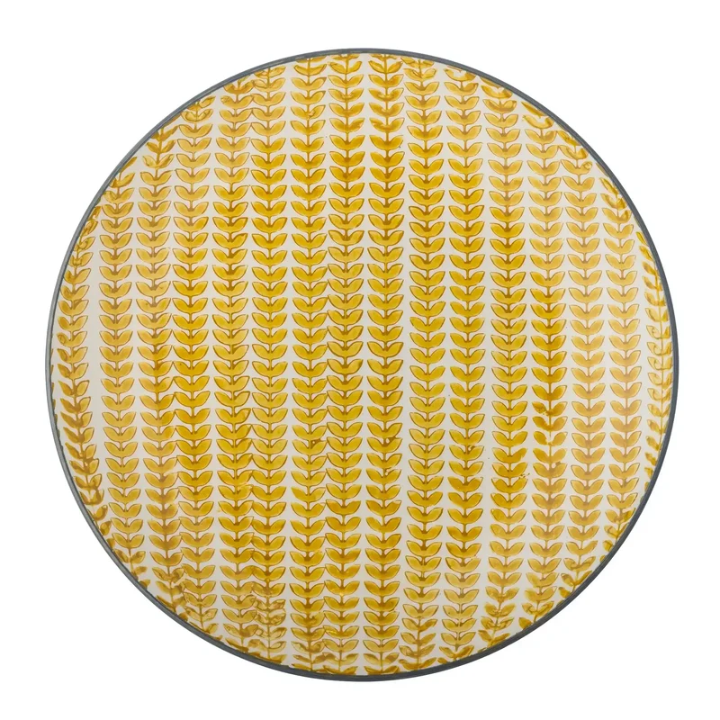 Bord aardewerk geel Maple 25cm