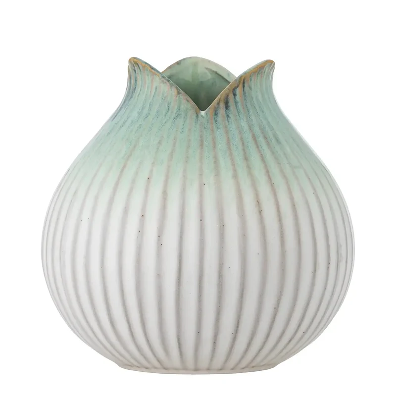 Vaas aardewerk groen skylar 19cm