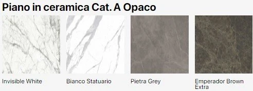 Tavolo MANTA in ceramica marmo bianco statuario