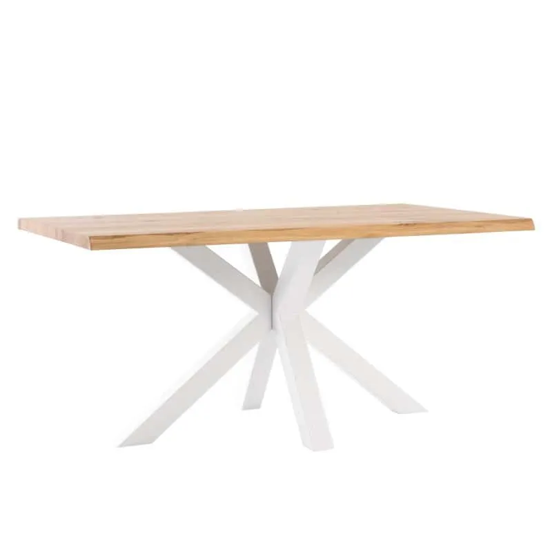 Tavolo GRACE 220cm top in rovere e bianco