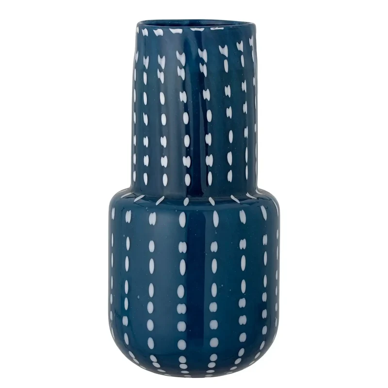 Vaas glas blauw mayim 35cm