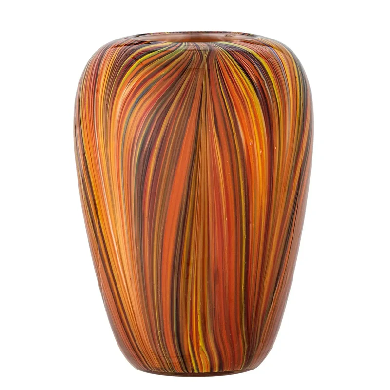 Vaas glas oranje Sunny 22cm