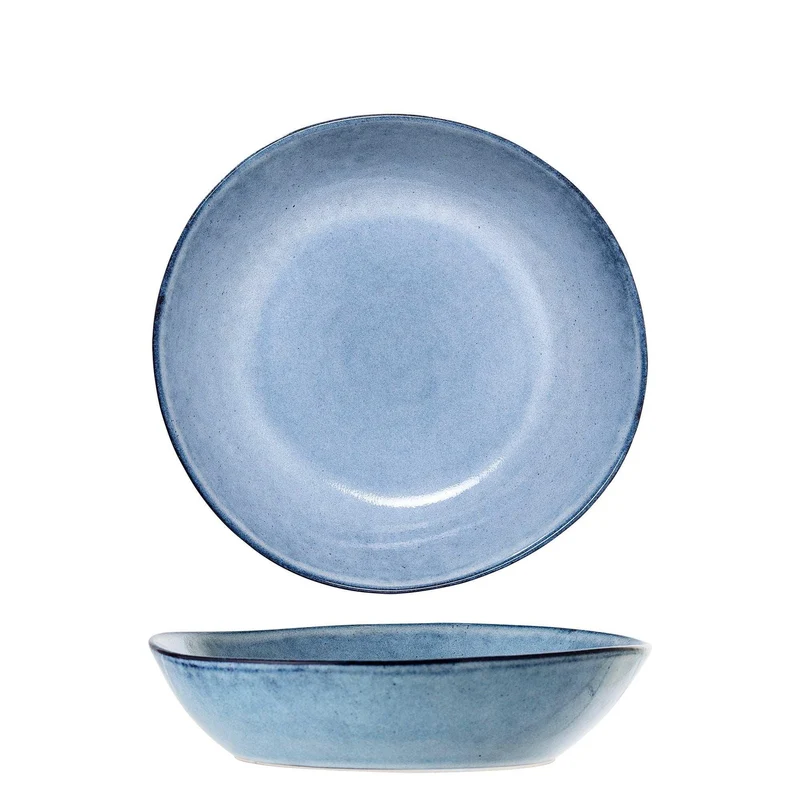 Diep bord aardewerk blauw Sandrine 22cm