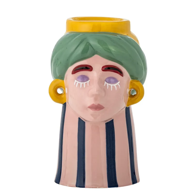 Vaas aardewerk roze Miss Jody 22cm
