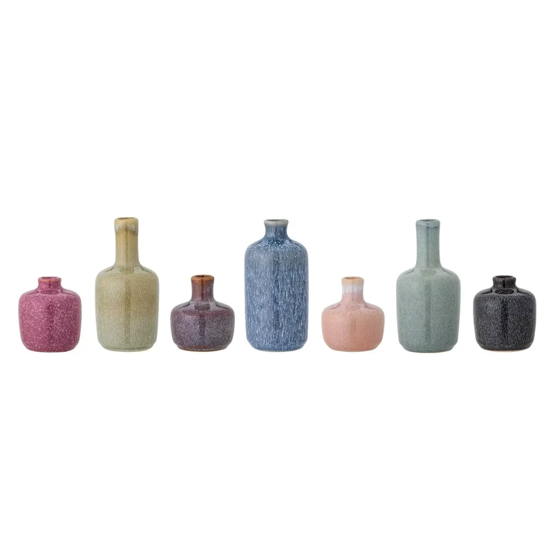 Vazen aardewerk groen Maien - set van 6