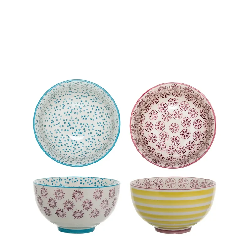 Schaal aardewerk geel Patrizia - set van 2