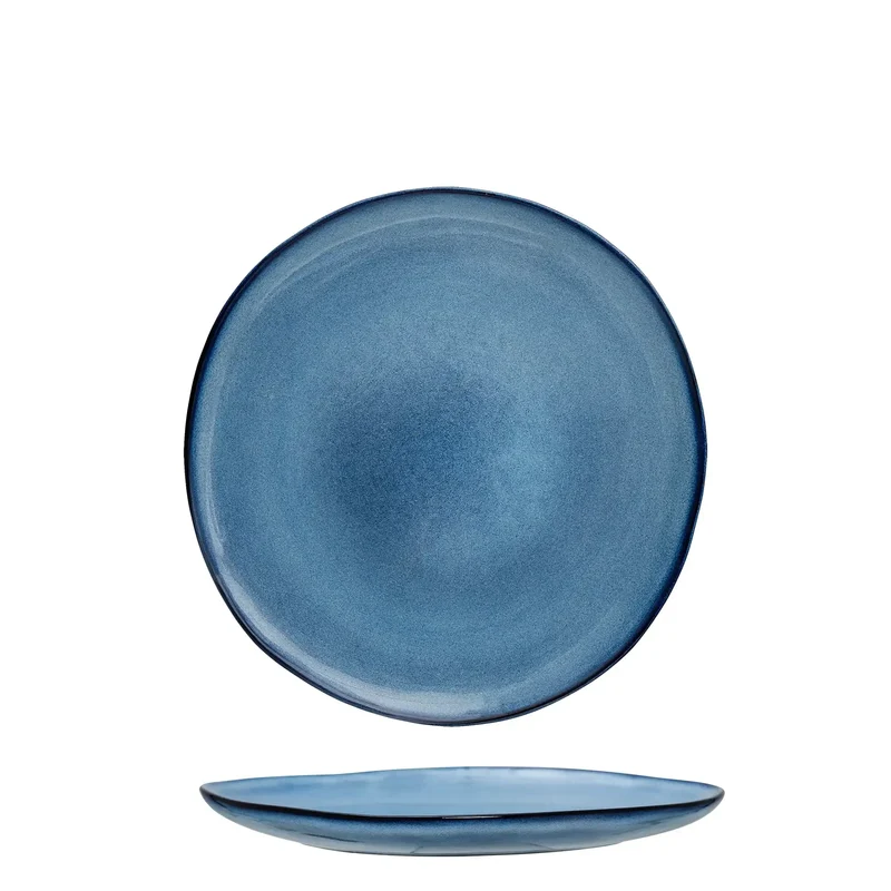 Bord aardewerk blauw Sandrine