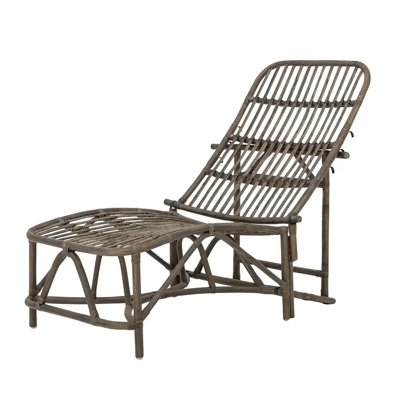Ligstoel rotan bruin Dione