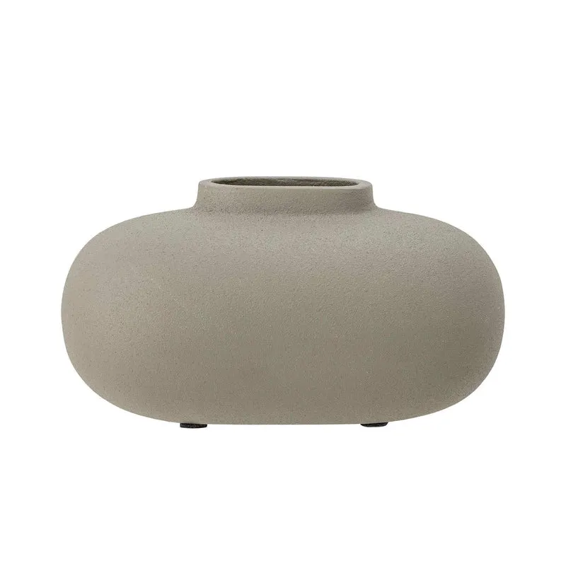 Vaas aluminium grijs Tezza 17cm