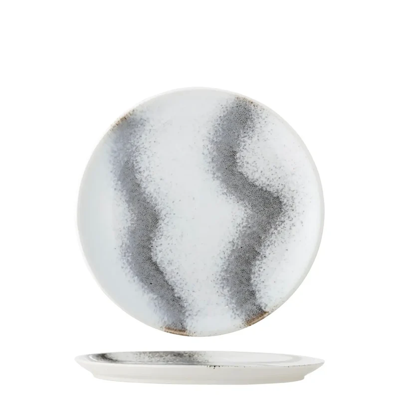 Bord aardewerk grijs Paula 20cm