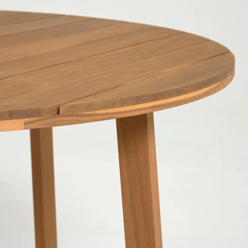 Tavolo da esterno rotondo DAFNE in legno massello di acacia Ø 120 cm