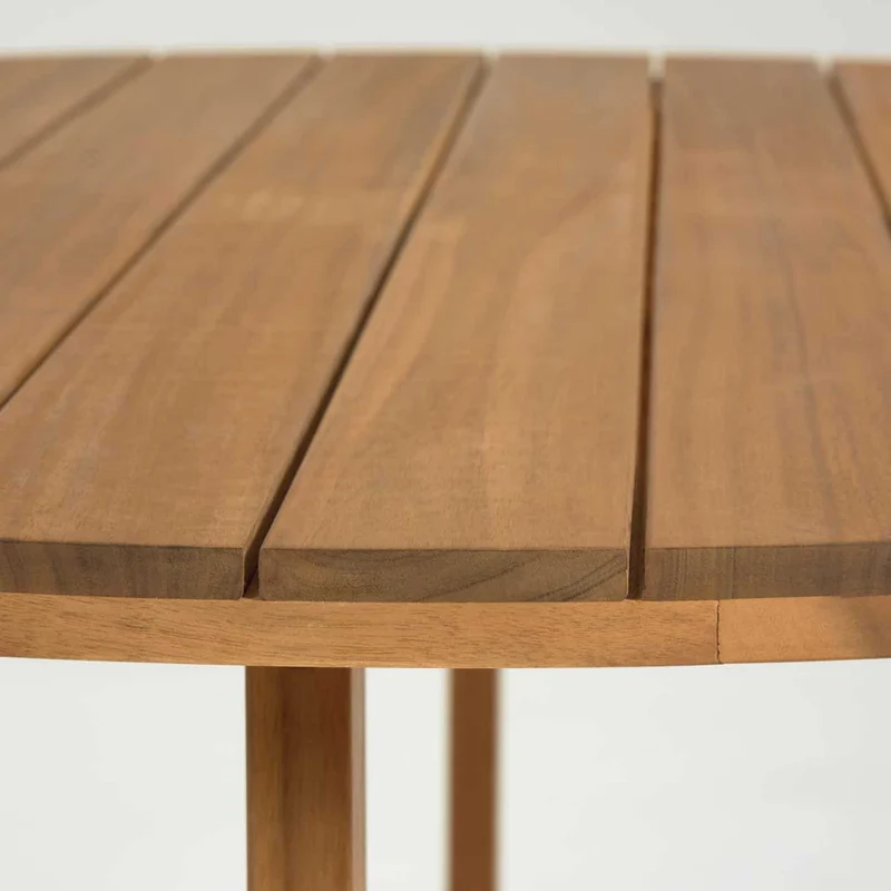 Tavolo da esterno rotondo DAFNE in legno massello di acacia Ø 120 cm