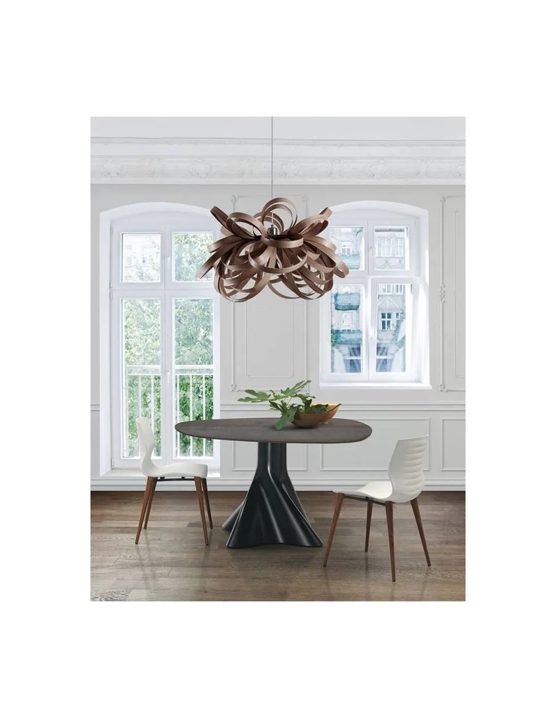 Tavolo SHIFT a goccia in legno massello Gray Ash 115 cm By Oliver B.