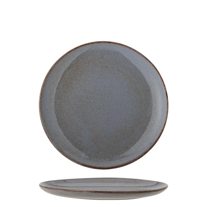 Bord aardewerk grijs Sandrine 22cm