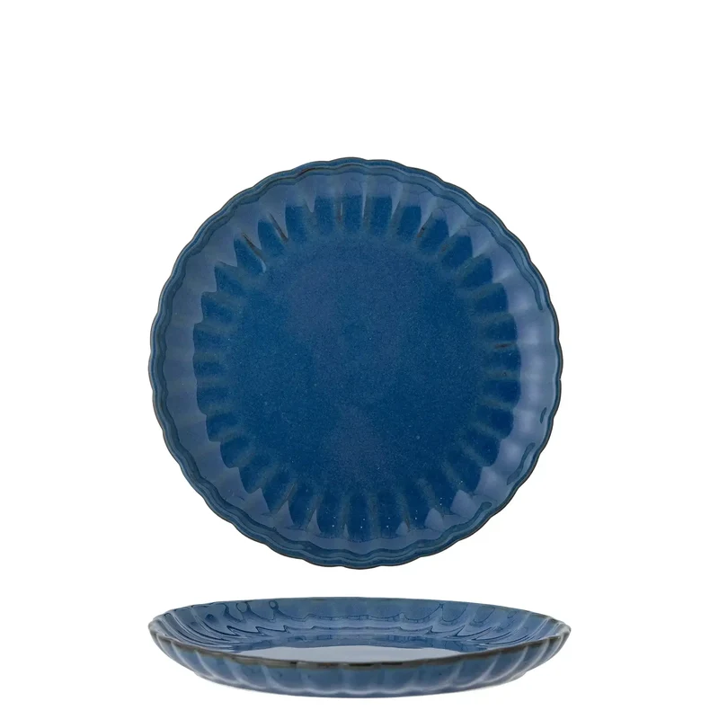 Bord aardewerk blauw Latina 20cm