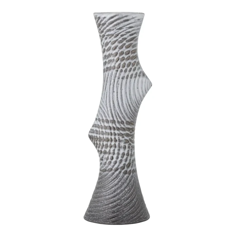 Vaas aardewerk grijs Raheem 34cm