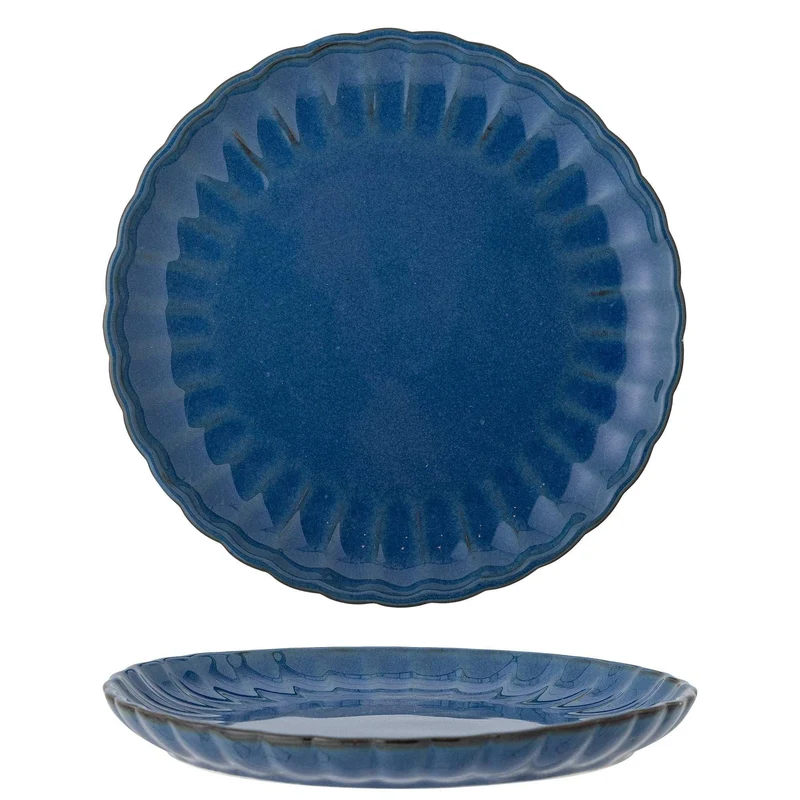 Bord aardewerk blauw Latina