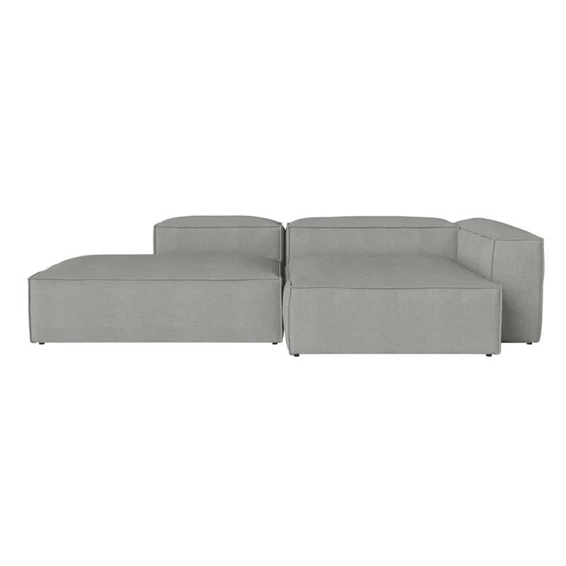 Divano COSIMA 2 Unità con Chaise Longue - Grigio Chiaro Fawn