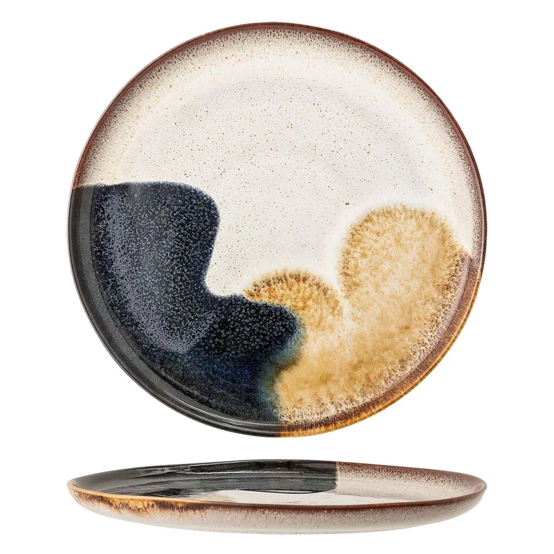 Bord aardewerk grijs Jules 28cm