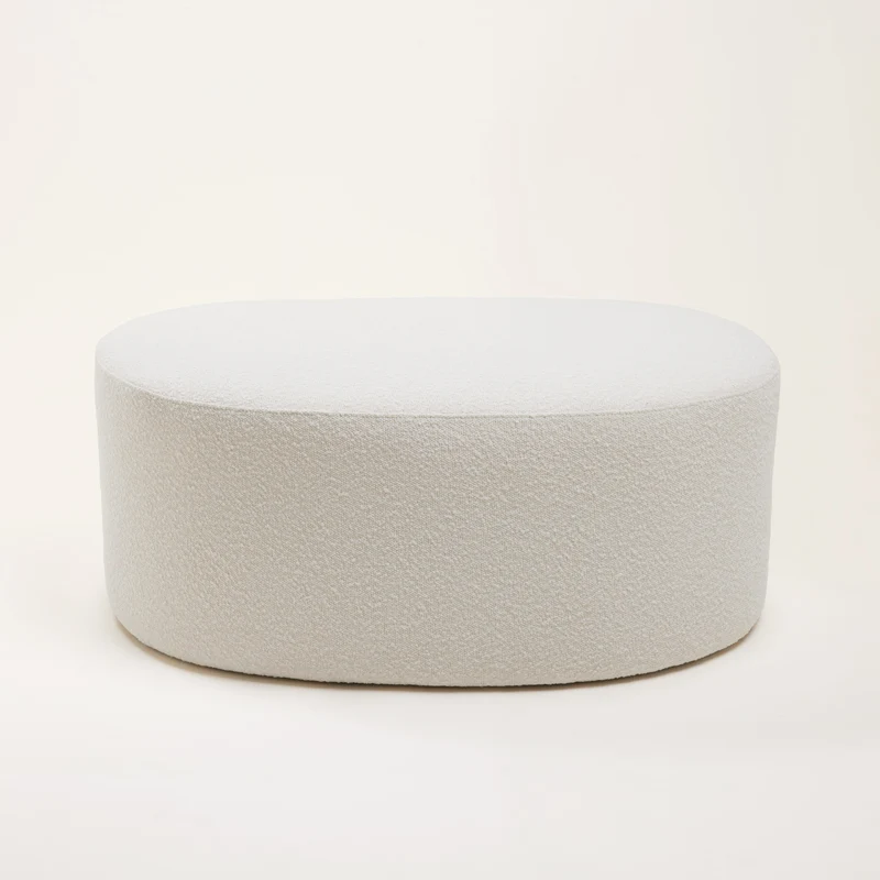 Pouf JULIKA sym écru bouclé