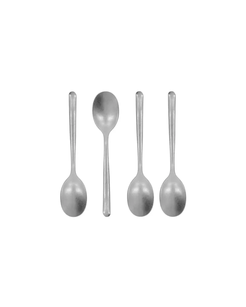 Theelepel Spoon Antiek zilver - 4 stuks