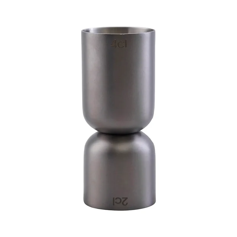 Maatbeker Grunge gunmetal rvs 2/4cl