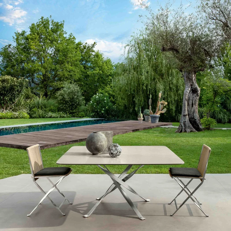 Outdoor Steel Dining Table GEORGE by Ludovica + Roberto Palomba for Talenti