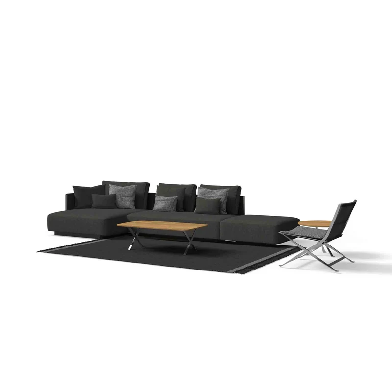 Outdoor Fabric Sectional Sofa with Pouf GEORGE by Ludovica + Roberto Palomba for Talenti