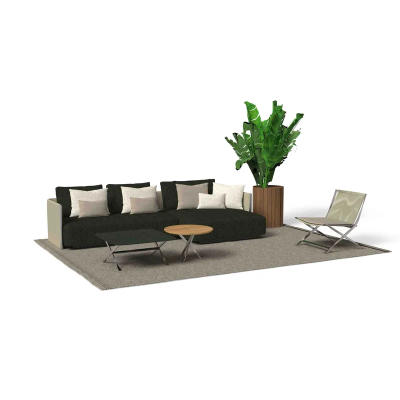 Outdoor Fabric Sectional Sofa with Daybed GEORGE by Ludovica + Roberto Palomba for Talenti