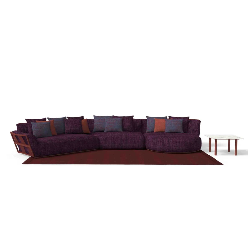 Outdoor Fabric Curved Sofa SCACCO by Ludovica + Roberto Palomba for Talenti