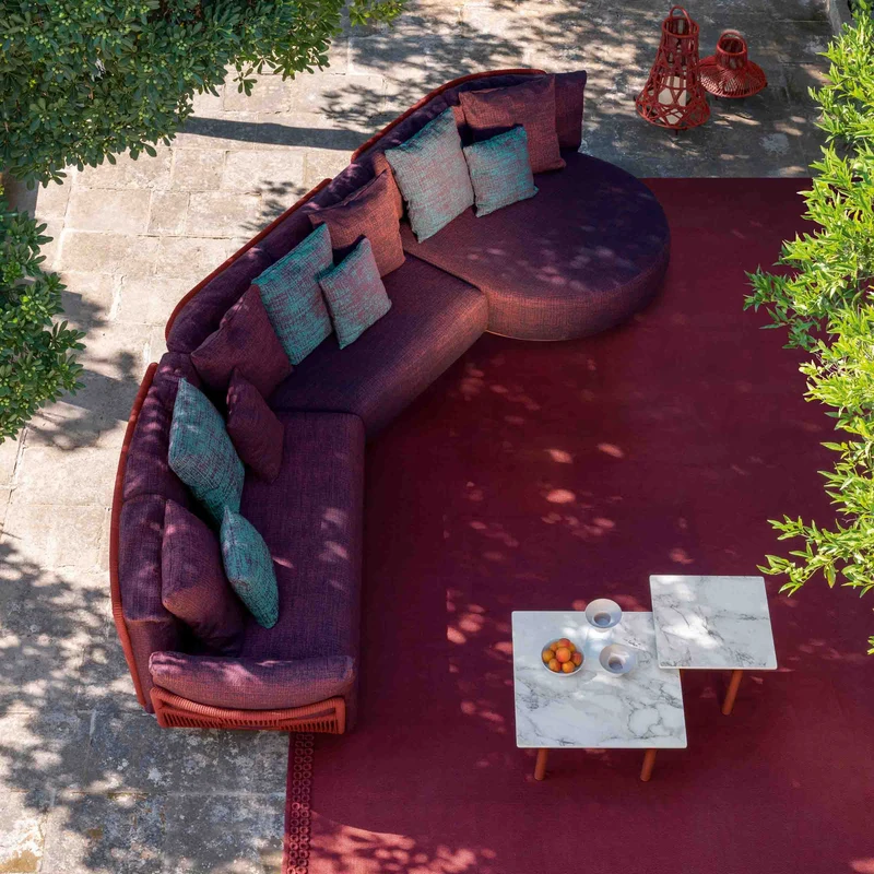 Outdoor Fabric Curved Sofa SCACCO by Ludovica + Roberto Palomba for Talenti