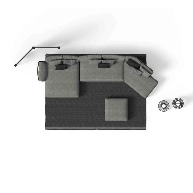 Outdoor Fabric Corner Sofa SCACCO by Ludovica + Roberto Palomba for Talenti