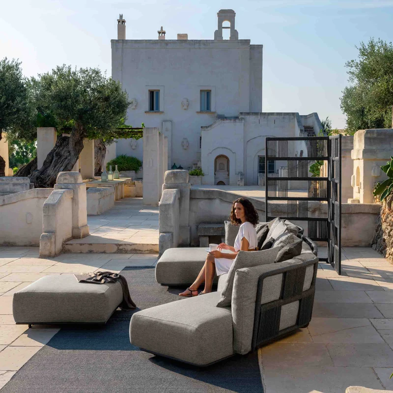 Outdoor Fabric Corner Sofa SCACCO by Ludovica + Roberto Palomba for Talenti