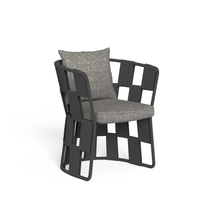 Outdoor Fabric and Aluminium Armchair SCACCO by Ludovica + Roberto Palomba for Talenti