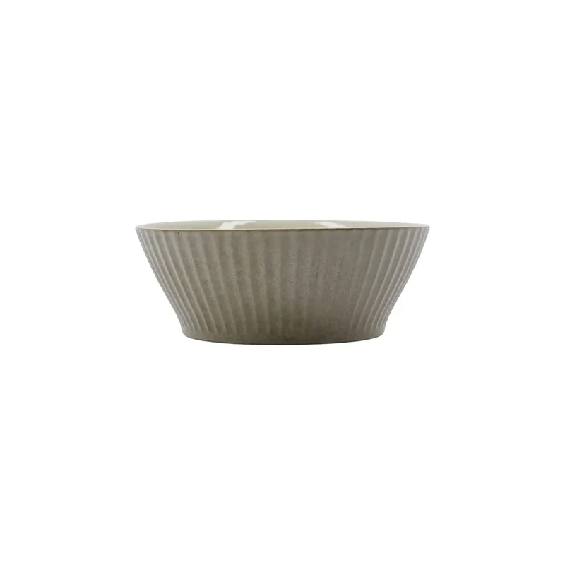 Schaal Pleat grijsbruin 19cm