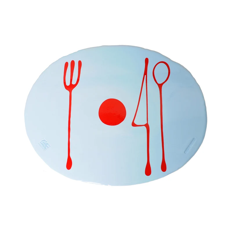 Placemat TABLE-MATES Matte Light Blue Set of Six by Gaetano Pesce for Fish Design
