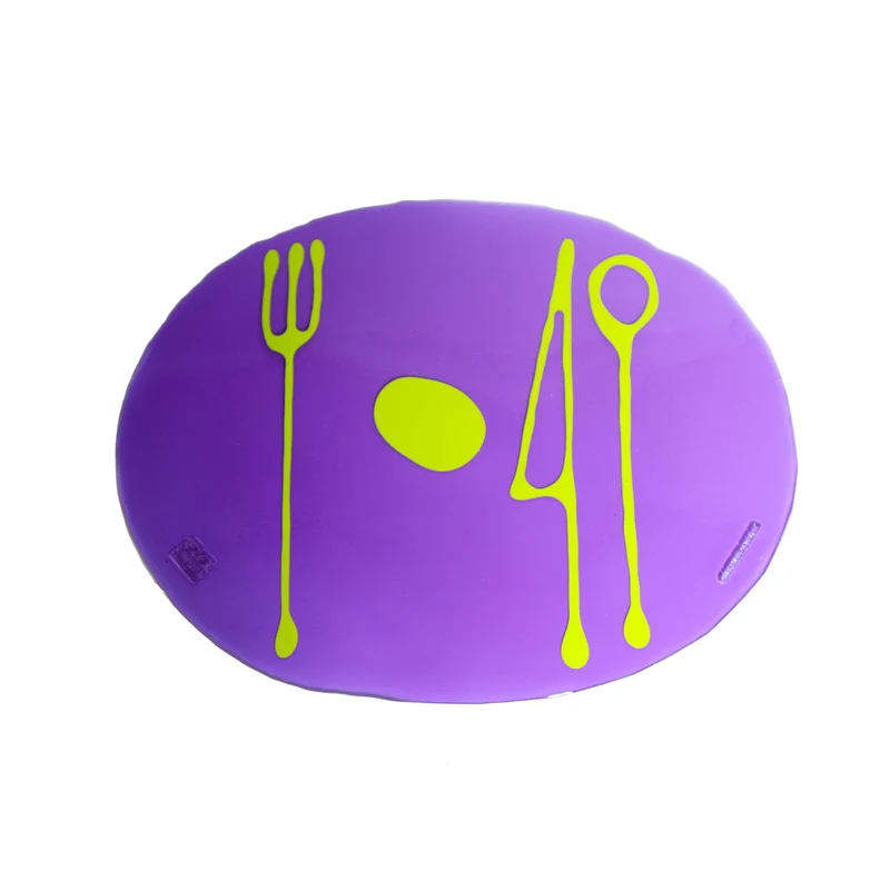 Placemat TABLE-MATES Clear Purple Set of Six by Gaetano Pesce for Fish Design