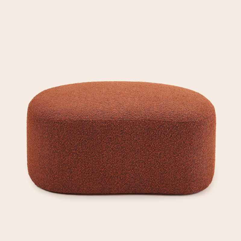 Pouf JULIKA ascot orange brûlée