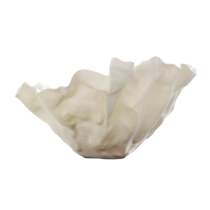Murano Glass Centerpiece Bowl STROPICCIATO by D.i. Più Andretto Design