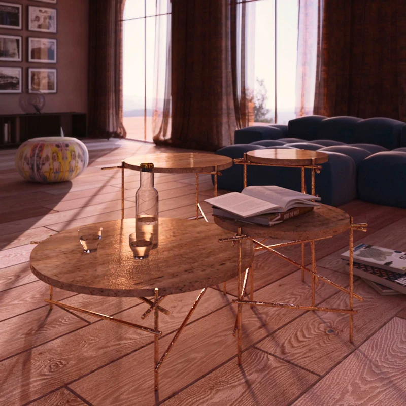 Stone Coffee Table STILTS Set of Three by Nicola Di Froscia for DFdesignLab