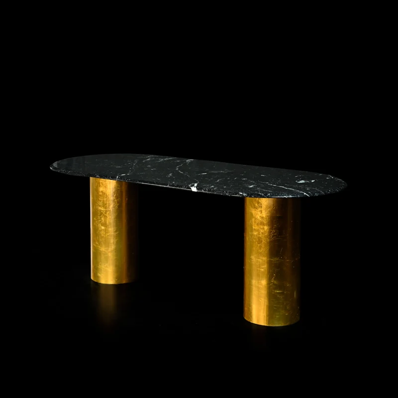 Marble Oval Dining Table ELLISSE NQ1 by Nicola Di Froscia for DFdesignLab