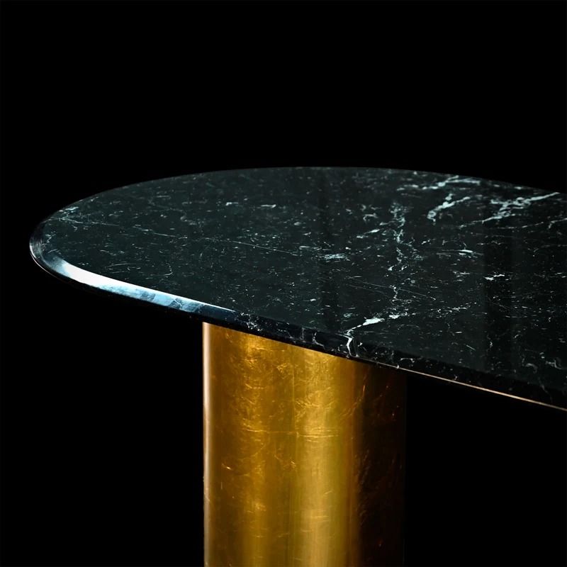 Marble Oval Dining Table ELLISSE NQ1 by Nicola Di Froscia for DFdesignLab