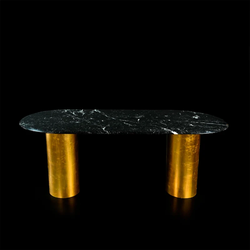 Marble Oval Dining Table ELLISSE NQ1 by Nicola Di Froscia for DFdesignLab